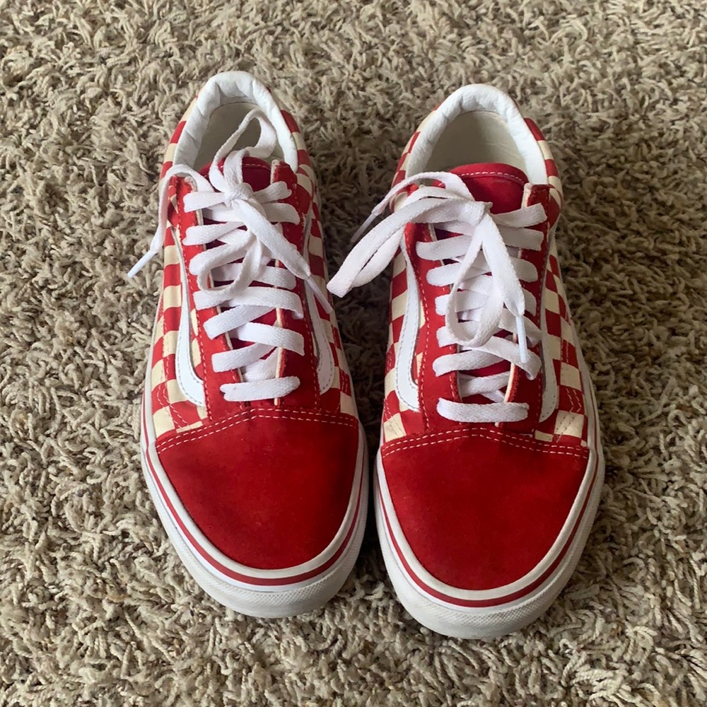 Red checkered vans